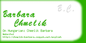 barbara chmelik business card